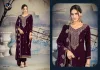 Roza By Fourdots Crush Velvet Cording And Mirror Work Dress Material 